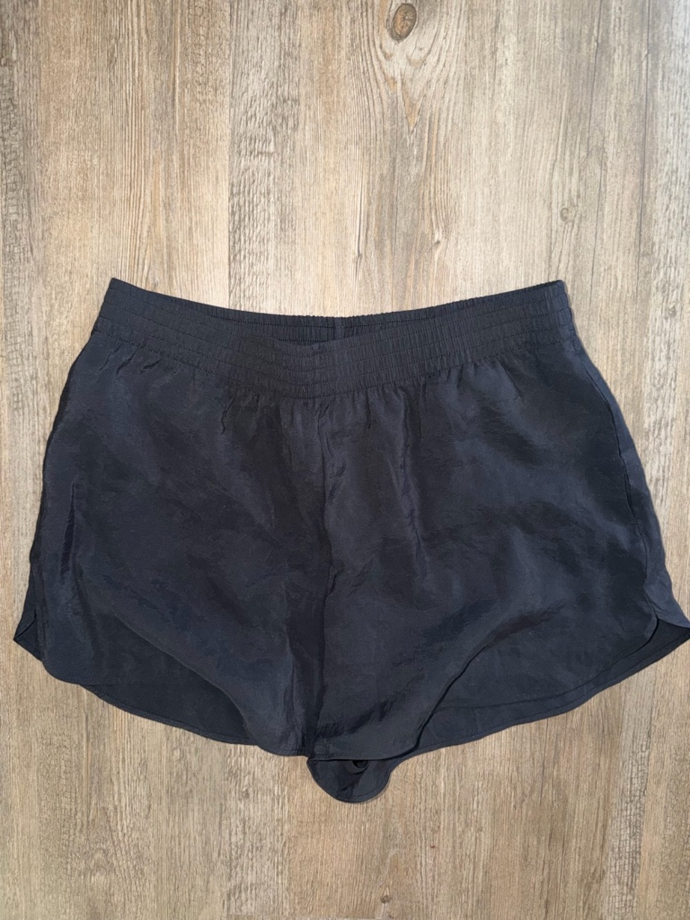 H&M black silky track shorts